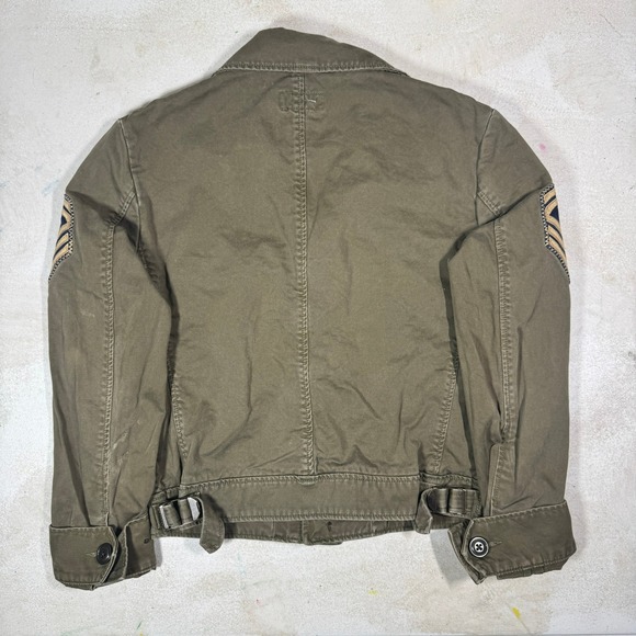 Women's Polo Ralph Lauren Green Cropped Army Military Jacket XS - Picture 15 of 16